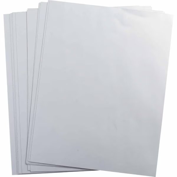 LaserTab Metallized Polyester Lbls 11 in H x 8.5 in W Silver 25/PK, Brady, Mfr#: LAT-28-773-25-SH